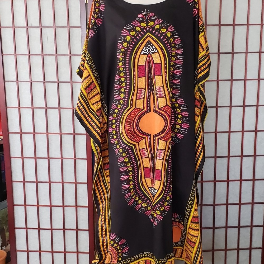 Vibrant Multicolor Dashiki Caftan - image 3